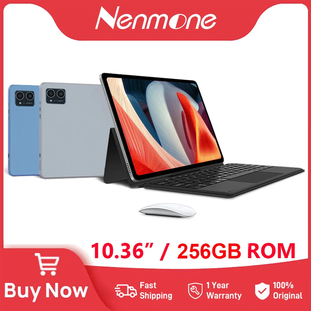 

【World Premiere】Nenmone K60Pro 12GB+256GB 4G LTE Tablet Android Pad Octa Core MTK Helio P60 10.36'' FHD+ Display 16MP Camera