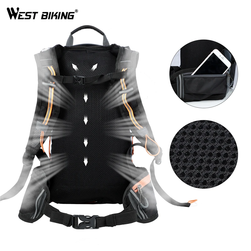 WEST BIKING Outdoor Water Repellent Sports Bag Cycling Hydration Backpack Travel Hiking Climbing MTB Road Bicycle Backpack