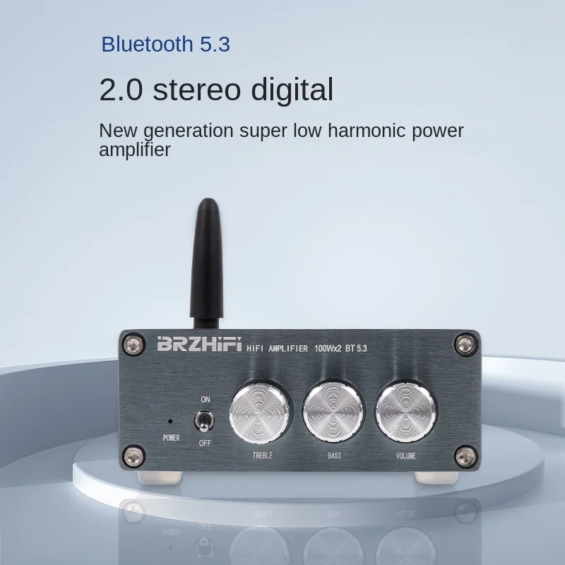 

BL53A TPA3116 2.0 Digital Amplifier Home Desktop 100W * 2 Red Ring Inductor Bluetooth 5.3