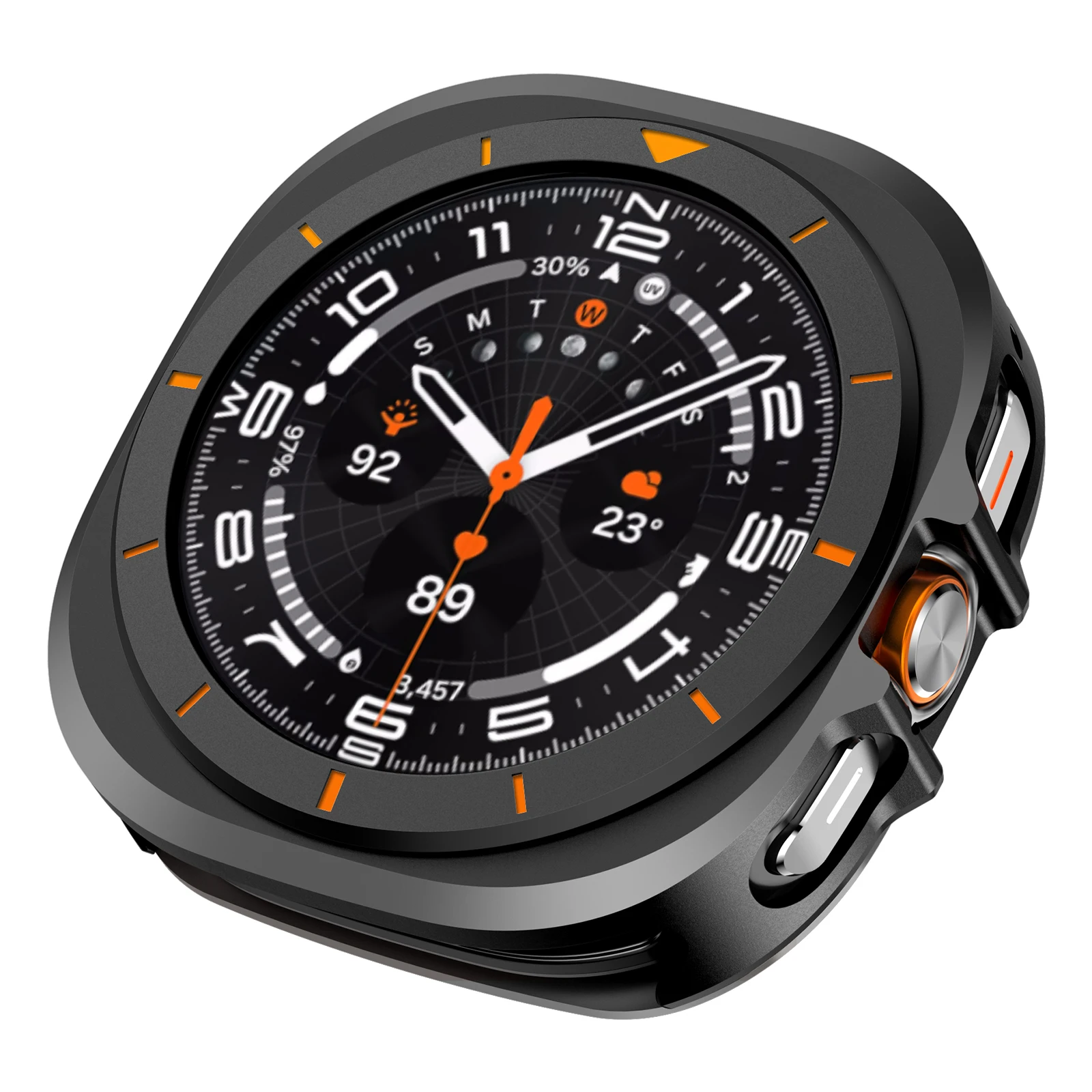 Premium Metal Protective Case | Durable Alloy Hard Cover for Smartwatch | 47mm Bumper Accessory