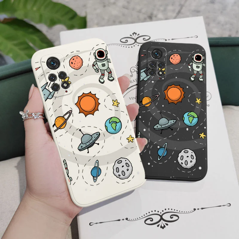 Astronaut-Themed Liquid Silicone Phone Case