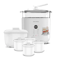 Electric Family Size Multi Purpose Pot Cookers Slow Stew Cooker with Steamer Ceramic Liner Crock Pots 2