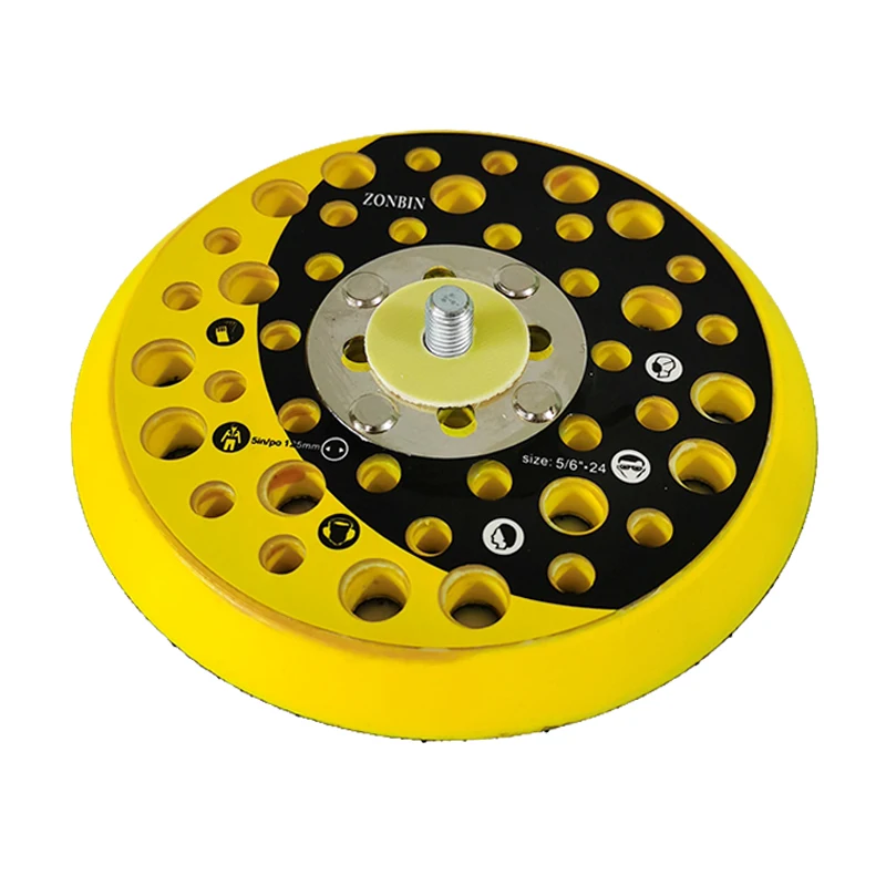 5" Hook and Loop Polishing Chassis Grinding Disc Sanding Pad for Random