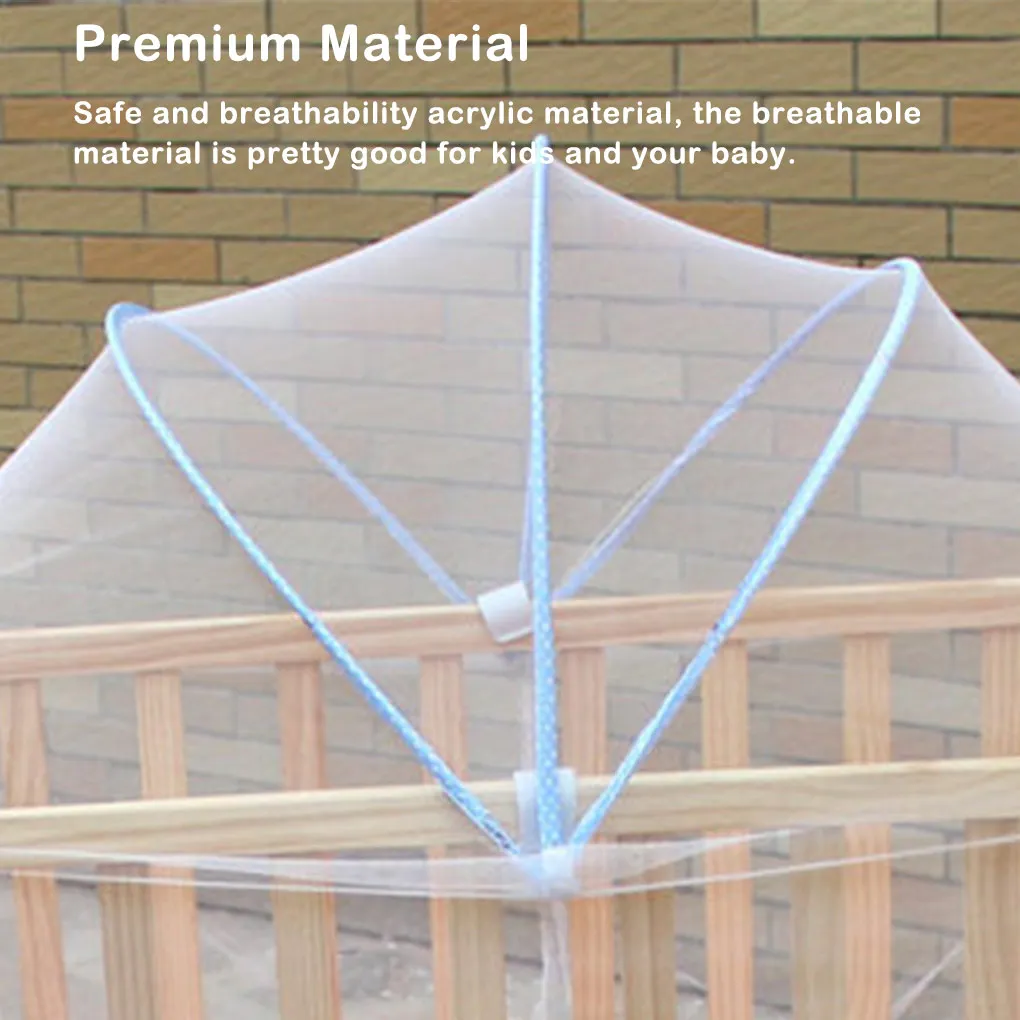 Crib Mosquito Net Universal Mosquito Crib Cot Mesh Canopy Portable Baby Bed Support Tent
