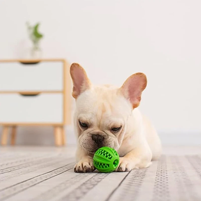 Natural Rubber Pet Dog Chew Toys Tooth Cleaning Treat Ball Interactive Elasticity Ball Puppy Teething Chew Clean Toy Balls 6