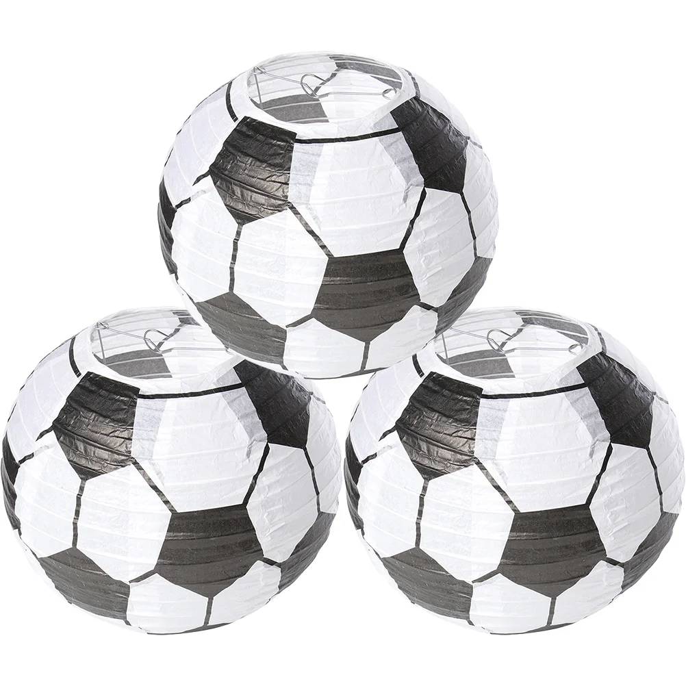 

3pcs Football Sports Soccer Party Paper Lantern Hanging Lantern Decoration Party Decoration
