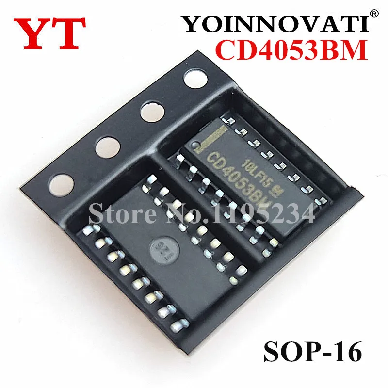 

100 шт./лот CD4053BM96 CD4053BM 4053 IC MUX/DEMUX TRIPLE 2X1 16soic лучшее качество.