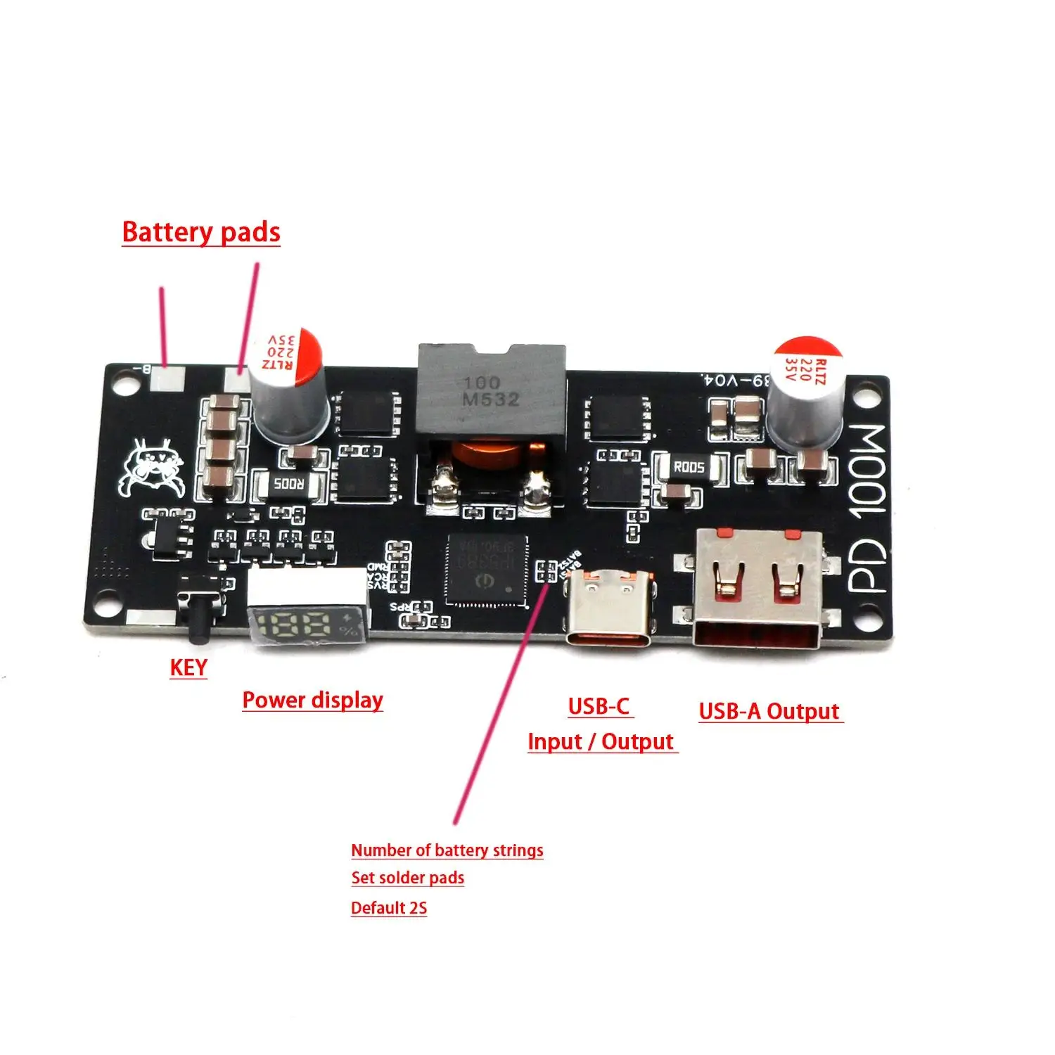 Module chargeur batterie drone IP5389 100W 2S-6S Li-ion/LiFePO4