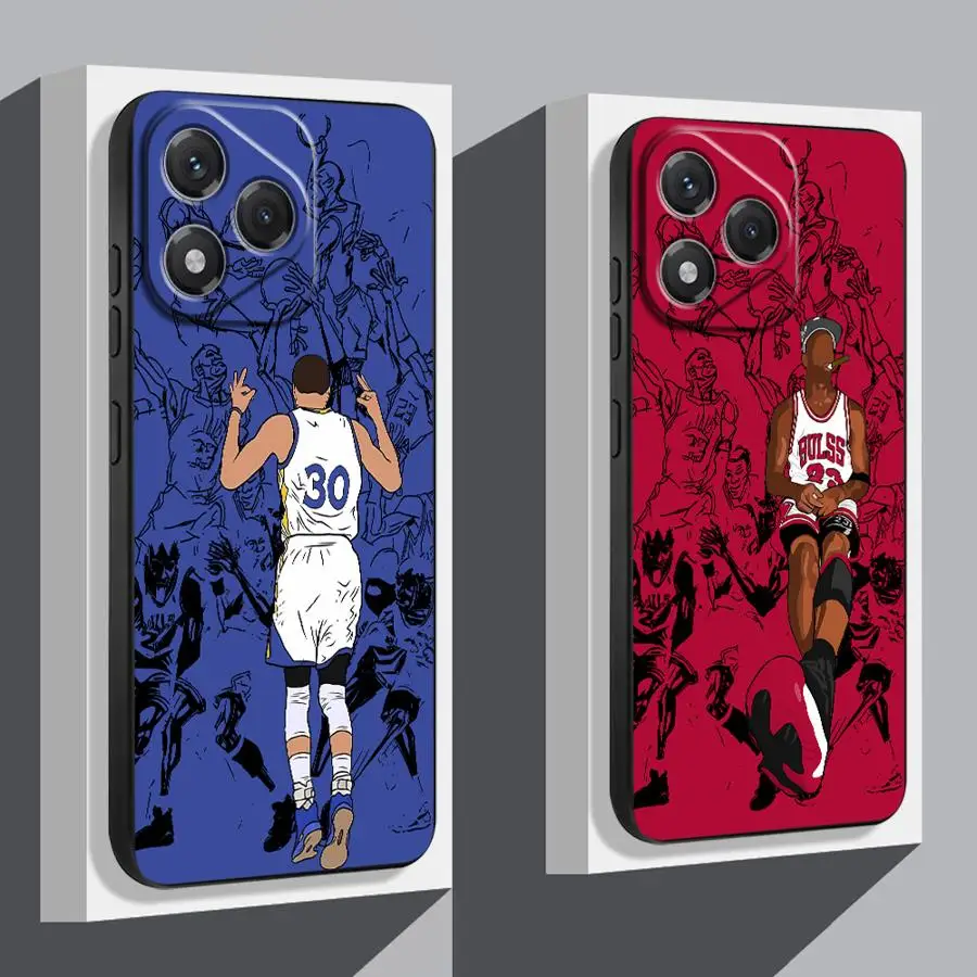 Cartoon Basketball Star Soft Shell Phone Case
