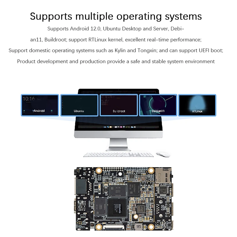 ROC-RK3588S-PC   + 10.1 ġ ġ ũ RK3588S 8 ھ 64 Ʈ 4G + 32G EMMC ȵ̵ 12.0  