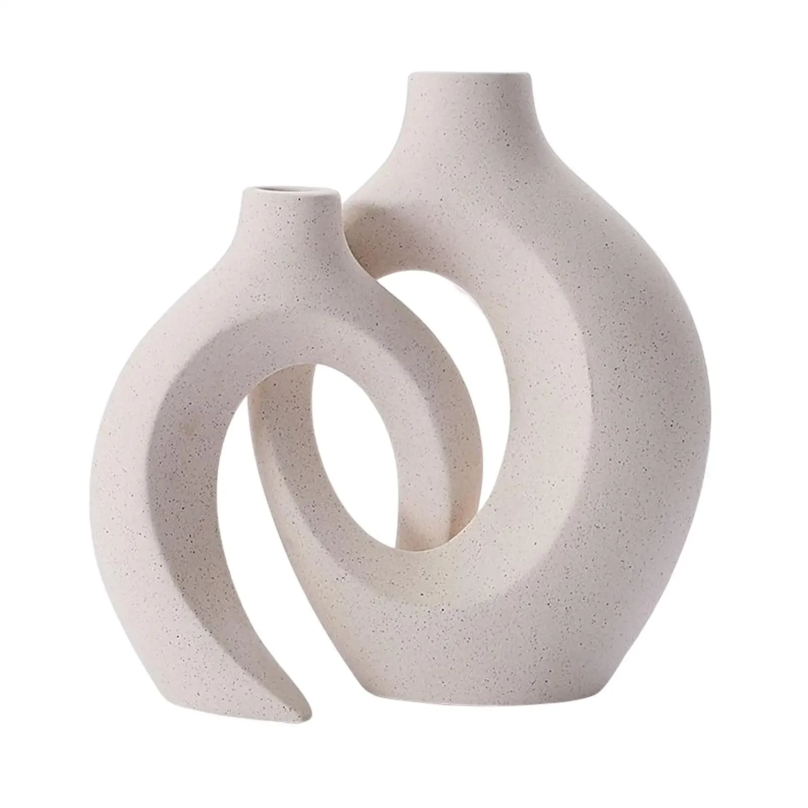 2 Pieces Nordic Style Flower Vase Flower Arrangements Planter Pots Tabletop Centerpieces Statue Decorative Bud Vase for Entrance 6