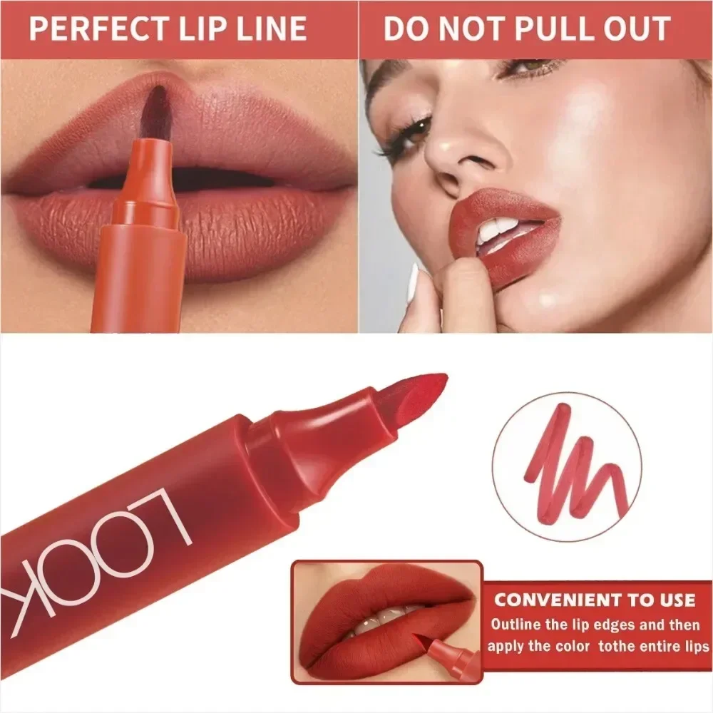 Plump Liquid Lipliner Pen Lasting Lipstick Marker Stick Waterproof Moisturize Matte Nude Red Contour Tint Lipgloss Tattoo Makeup 5