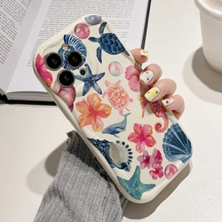 Elegant Blue Seashell Phone Case Cover for Realem GT3 (S24317)