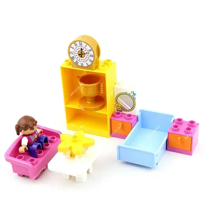 Deluxe Building Blocks Dollhouse Furniture Set – Creative Educational Toy