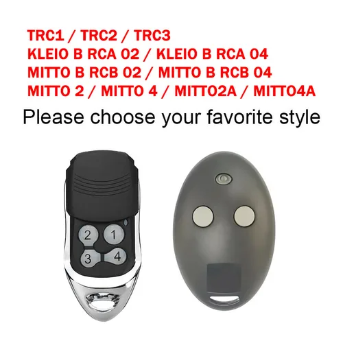 433.92MHz 차고 문 원격 제어 BFT MITTO 2 4 2A 4A 2M 4M B RCB02 RCB04 KLEIO B RCA 02 04 TRC TRC2 TRC3 게이트 원격 제어 2