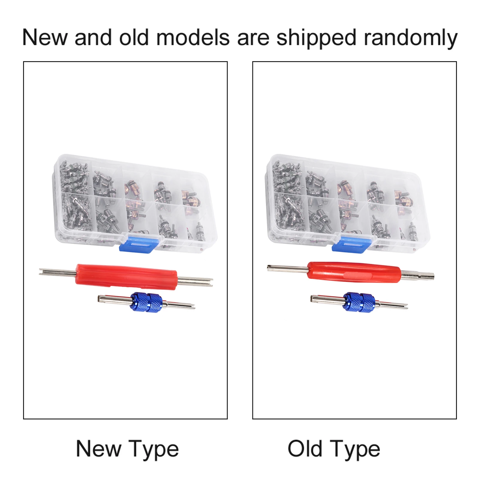 102pcs Car Air Assortment A/C AC Shrader R134a/R12 Refrigeration Tire Valve Stem Cores Tool Kit Auto Accessories