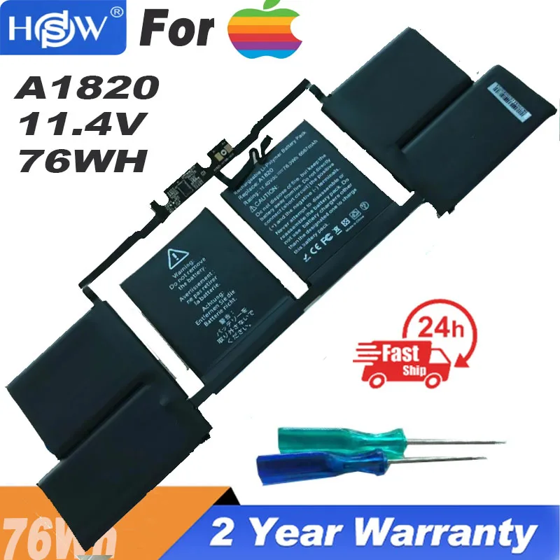 

Новый аккумулятор A1820 для ноутбука APPLE MACBOOK PRO 15 дюймов A1707 2016 2017 года 11,4 в 6667 мАч
