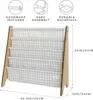 Kids Bookshelf – 4-Tier Sling Book Rack Storage - Kids Room Book Shelves, Nursery 4
