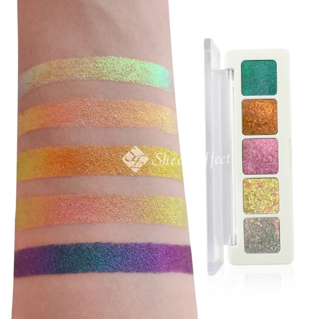 Sheeneffect 5 colors chameleon eyeshadow palette Multichrome cosmetic