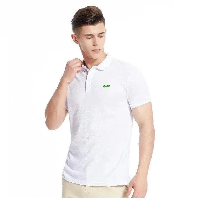 Polo Shirt Mens Shirts Men's Polo Shirt Summer Business Leisure Breathable Lapel Polo Shirt Man Tops Tees
