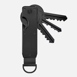 Compact Metal Key Holder and Organizer (Black)