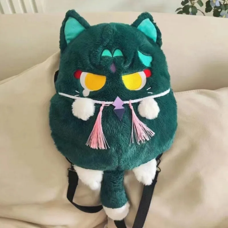 

Genshin Impact Xiao Kawaii Cat Bag Аниме игра плюшевая сумка для хранения сумка на плечо для куклы сумка-мессенджер на молнии подарок игрушка