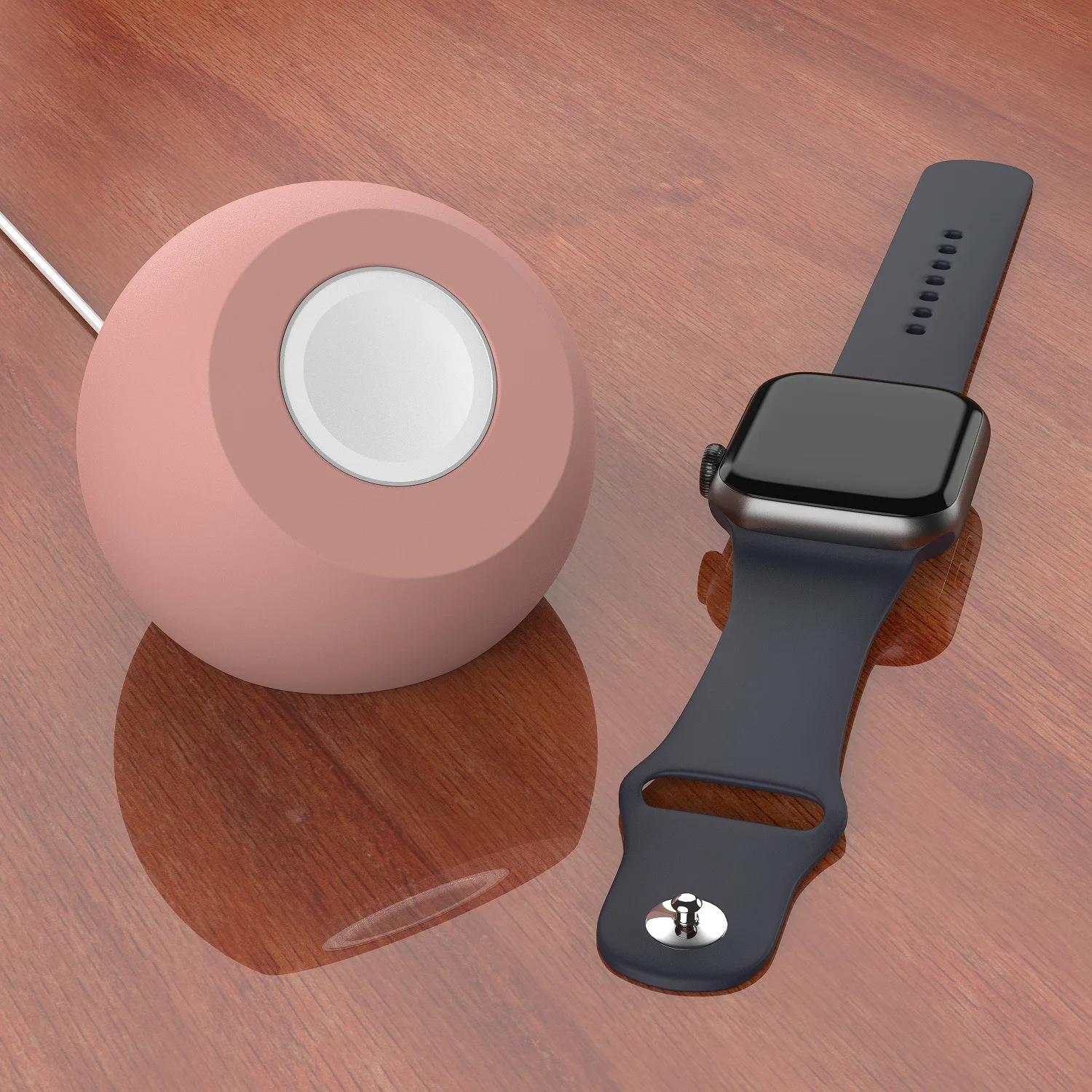 Charger Stand For Apple Watch Series Ultra2/10/9/8/SE2/7/6/SE/4/3 49mm/46mm/45/44/42mm/41/40/38 Durable Silicone Nightstand Mode