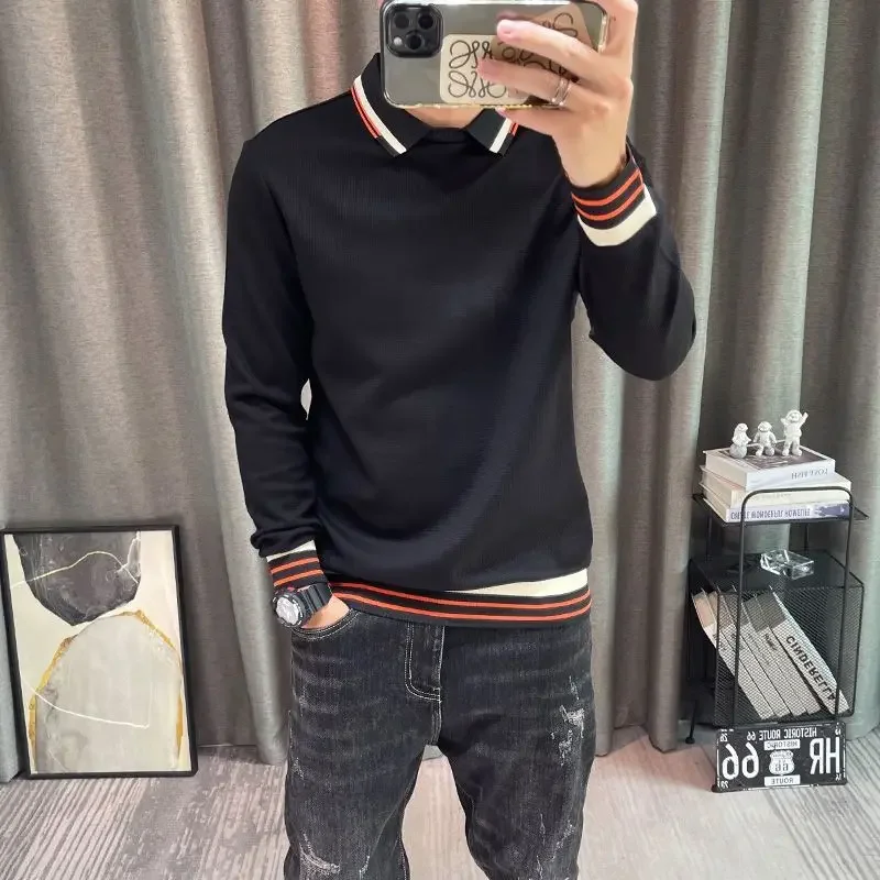 Polo da uomo attillate con colletto Slim Fit Felpe da uomo Pullover di alta qualità Citazioni Top Tendenze della moda 2025 Emo Original - immagine 2