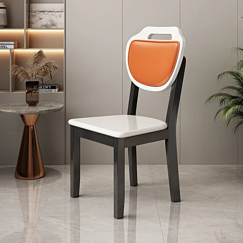 

All solid wood dining chair light luxury soft chair fashion comfortable simple modern home back chair stool desk computer chair