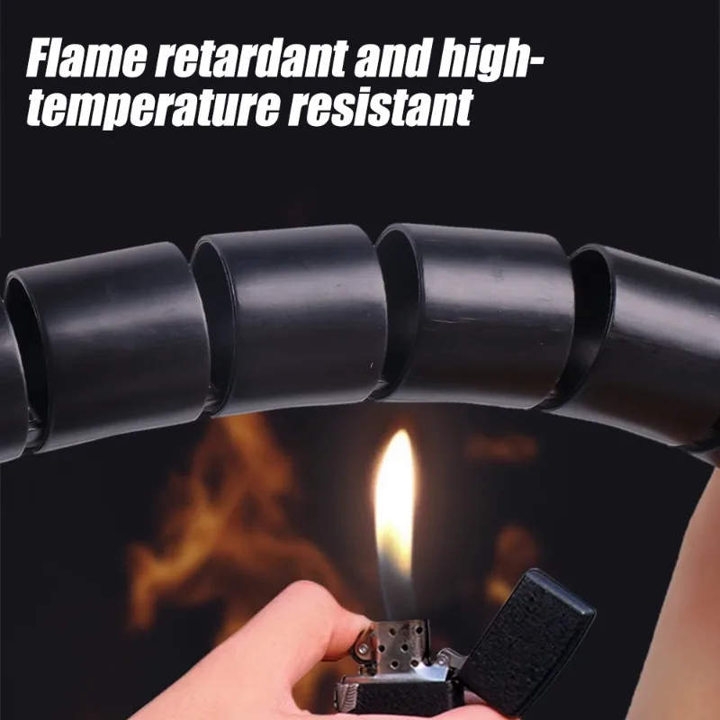 Kit Gestione Cavi PC TV Ufficio Avvolgitubo A Spirale Per Organizzare I Cavi - 2 Metri - Colore Grigio - Per Casa E Ufficio Spiral Wrap Per Cavi PC TV - Foto 8