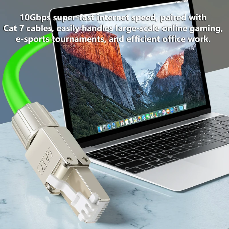 산업용 Cat7 이더넷 케이블 10Gbps 차폐형 EMI 방지 600MHz, 무산소 구리, -40105도 ° C, 공장 자동화 및 기계용