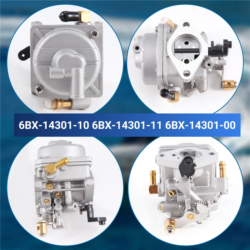 F6 4행정 6HP 해양 모터용 새 기화기 어셈블리 6BX-14301-10 6BX-14301-11 6BX-14301-00