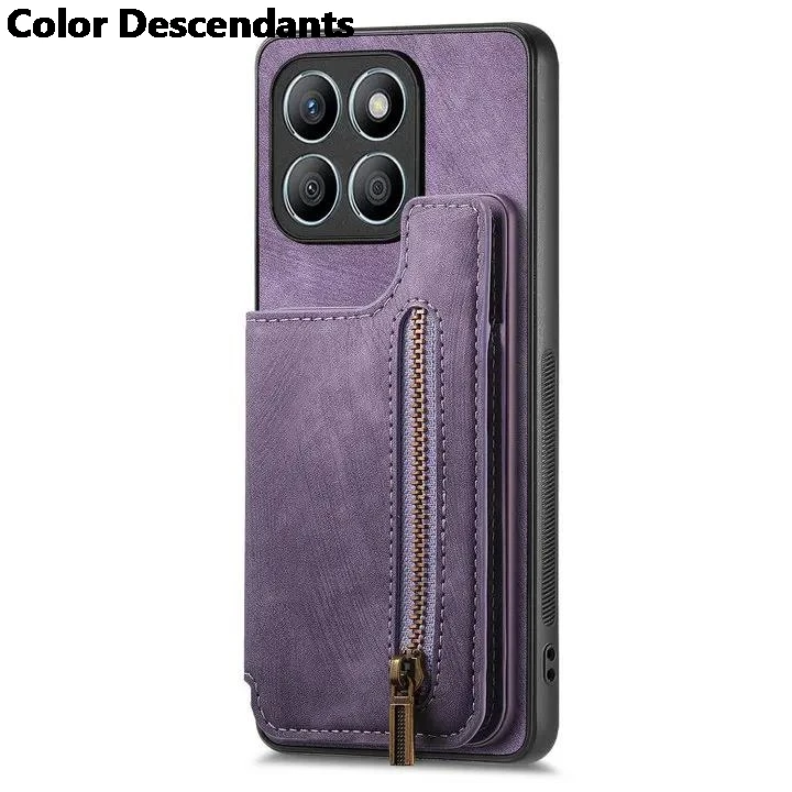 Leather Zipper Wallet Case - Universal Fit