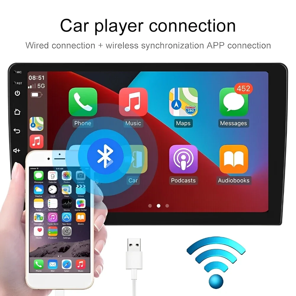Reproductor de Navegación para Automóvil Carplay para Peugeot 308 2007-2015, Unidad Principal Estéreo, GPS, Android 13, Reproductor Multimedia Inteligente para Automóvil 3