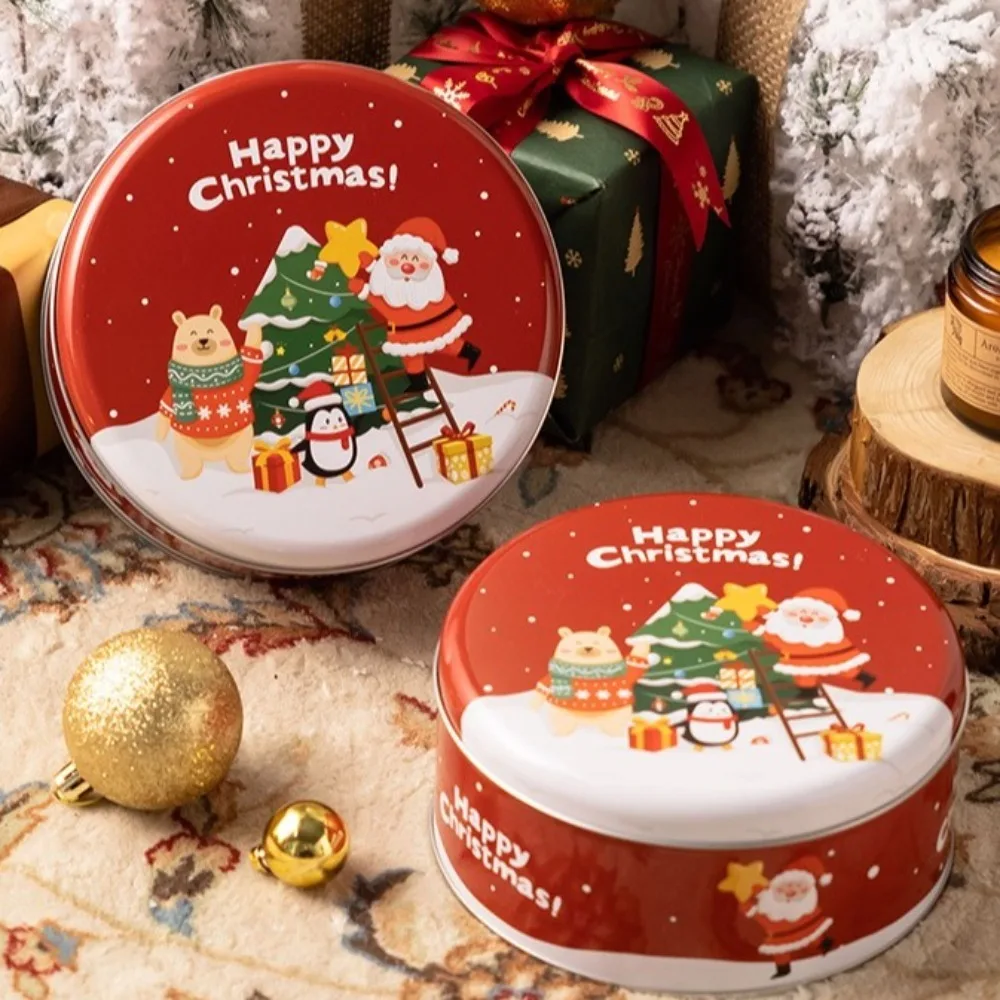 Lot De 12 Boîtes à Biscuits En Métal De Noël - 7,5x7,5x4,5 Cm - Motifs De Noël (Père Noël, Flocons...) - Pour Emballage Cadeaux, Rangement, Décoration
