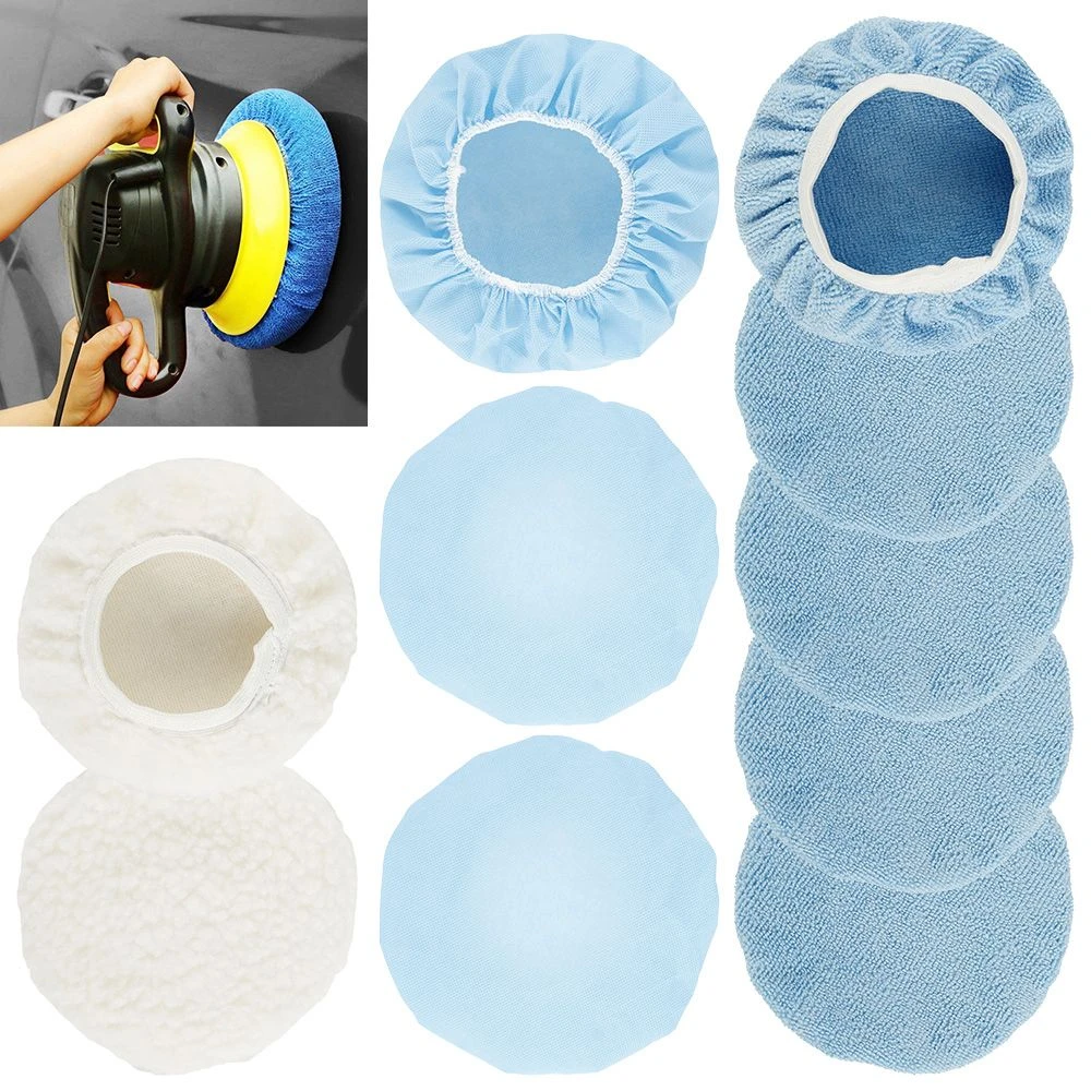 10pcs 9 10 Inch Car Polishing Pad Auto Microfiber Polisher Soft
