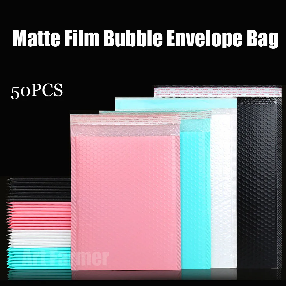 50Pcs Pink Poly Bubble Mailers Padded Envelopes Bulk Bubble Lined Wrap