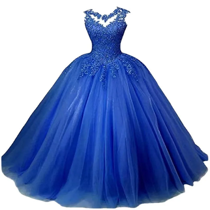 Ball Gowns Vintage Quinceanera Dresses Appliques Tulle Lace Prom Party Gowns Formal Graduation Dress Vestido De 15 Anos Sweet 16