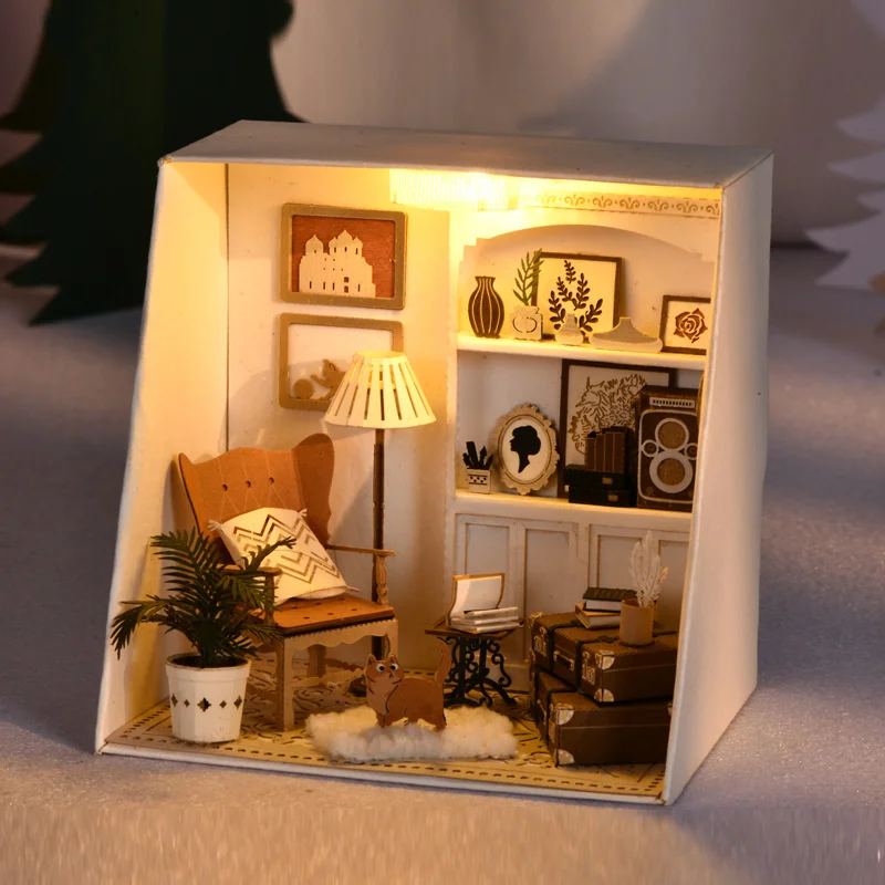 

Mini House Handmade Diy3d Three-dimensional Puzzle Making Model, Exquisite Gift, Paper Tip, Creative Life, Home Furnishings