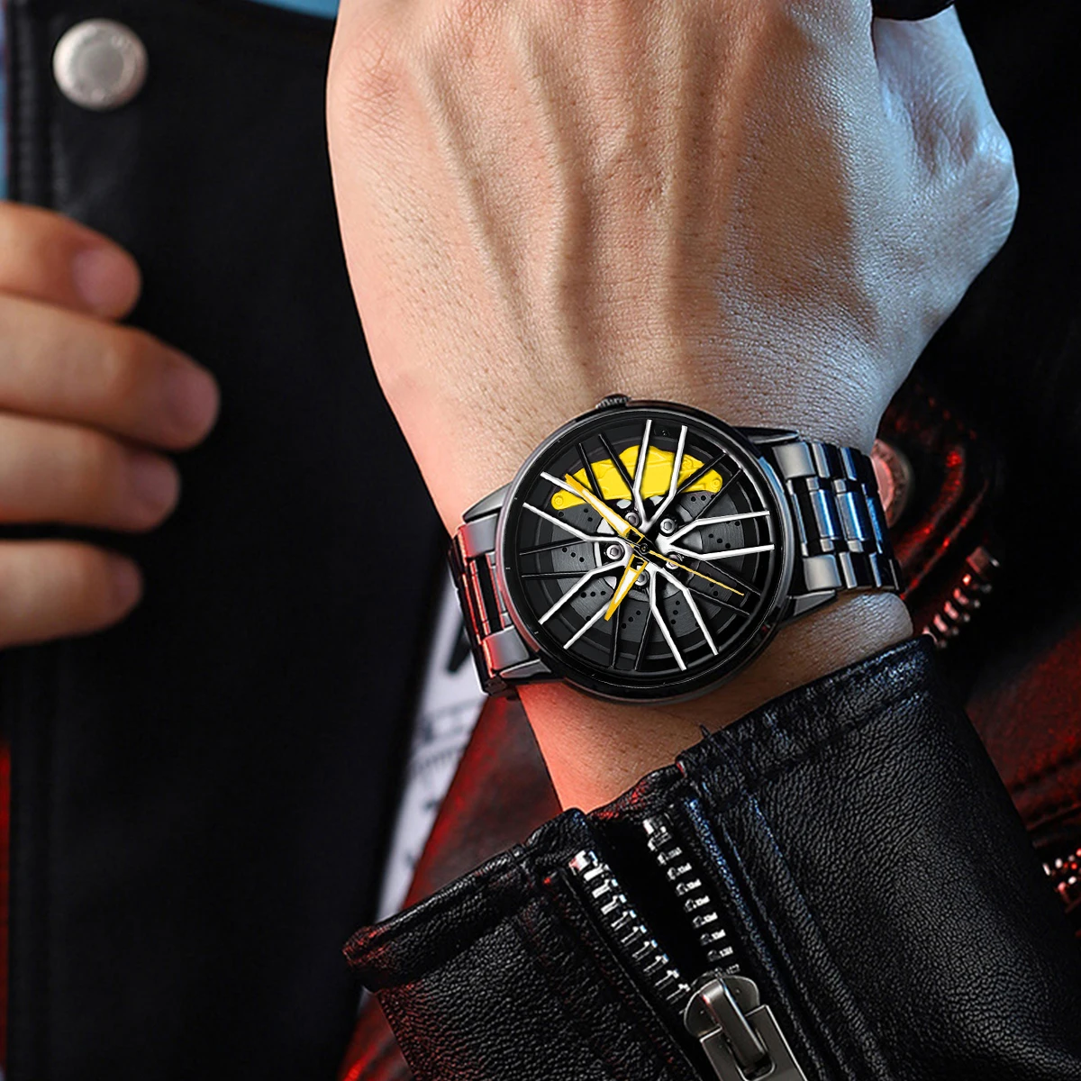 1 قطعة ساعة رجالي موضة حزام الفولاذ المقاوم للصدأ...