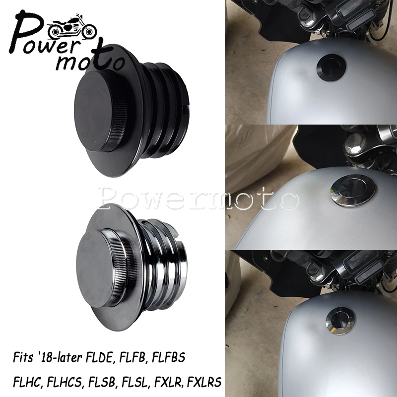 Hidden Pop-Up Gas Fuel Tank Cap Kit – CNC Aluminum For Harley