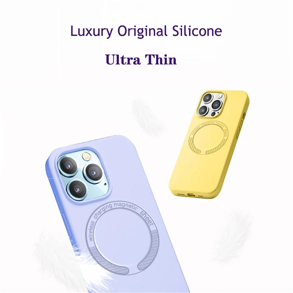 Luxury Original Liquid Silicone Magnetic Case for Magsafe IPhone
