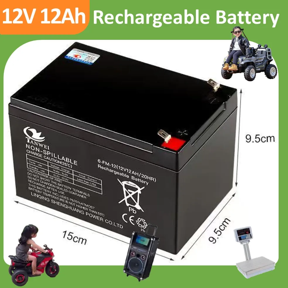 Children's Electric Vehicles Batteries, 6V 12V Rechargeable Battery for Toy Cars Toy Motorcycles Baby Strollers 5Ah 7Ah 8Ah 12Ah - 4