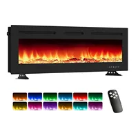 40/50/60 дюймов 3D электрический камин настенный 12 цветовых режимов эффект пламени 900/1800 Вт функция каминного приложения дистанционное управление