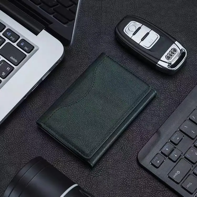 MagSafe Magnetic PU Leather Card Holder Wallet with Multi Card Slots