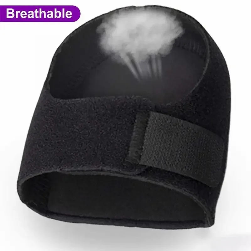 1 Pair Black Heel Pads - Soft Breathable Textured Heel Protectors with Ergonomic Design, Targeted Arch & Heel Cushioning