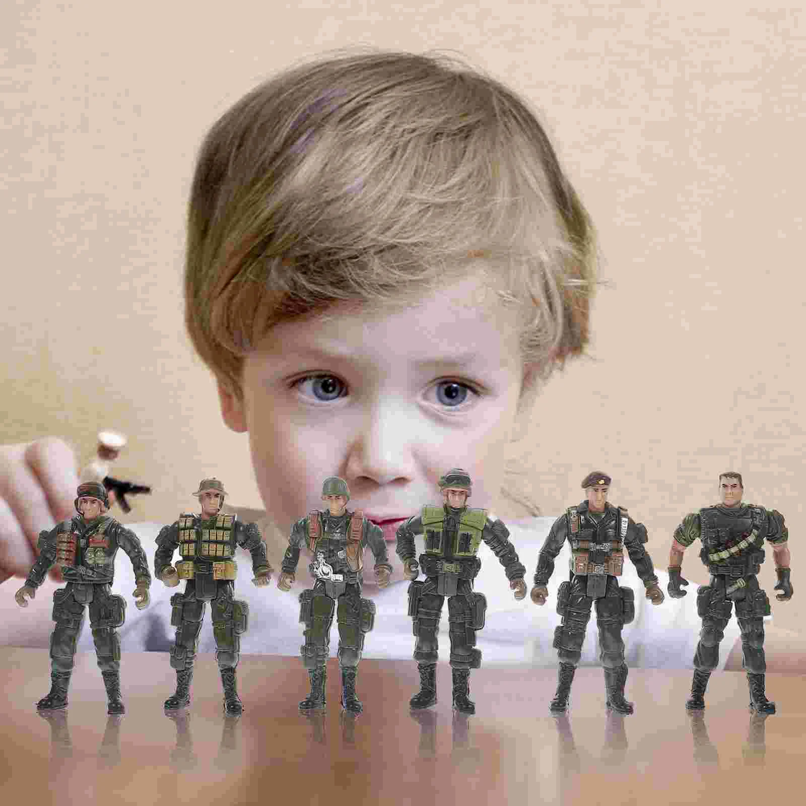 

Movable Soldier Model Child Kids Toys Plastic Simulated Miniature Props