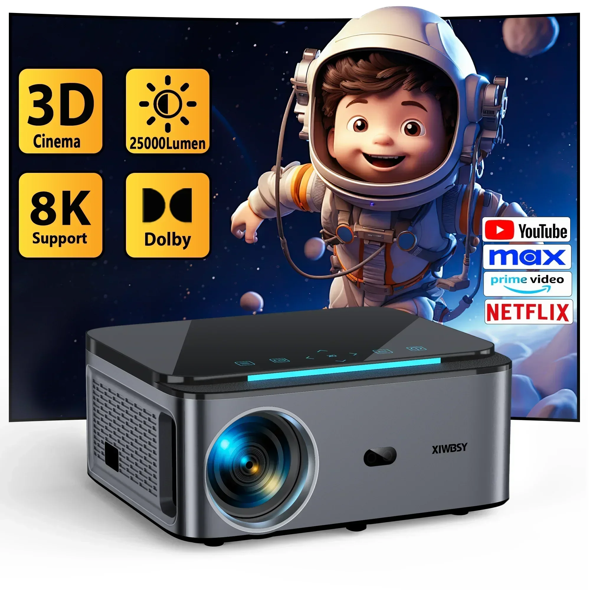 XIWBSY-25000Lumens-Android-Projector-4K-WiFi6-Bluetooth-5-1-Auto-Focus ...