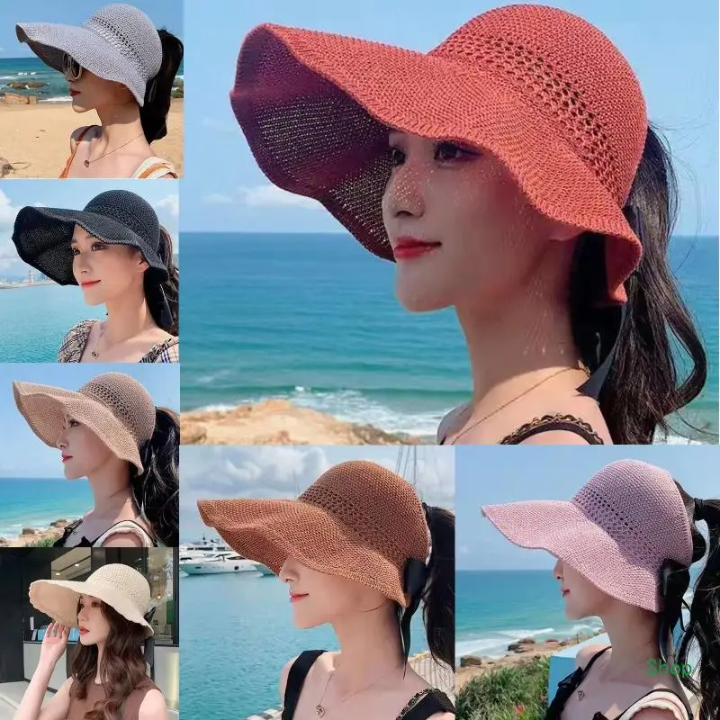 

Dropship Stylish Bucket Empty Top for Sun Hat Fisherman Hat All-match for Sun for Protection Hat Must Have Items for Summer