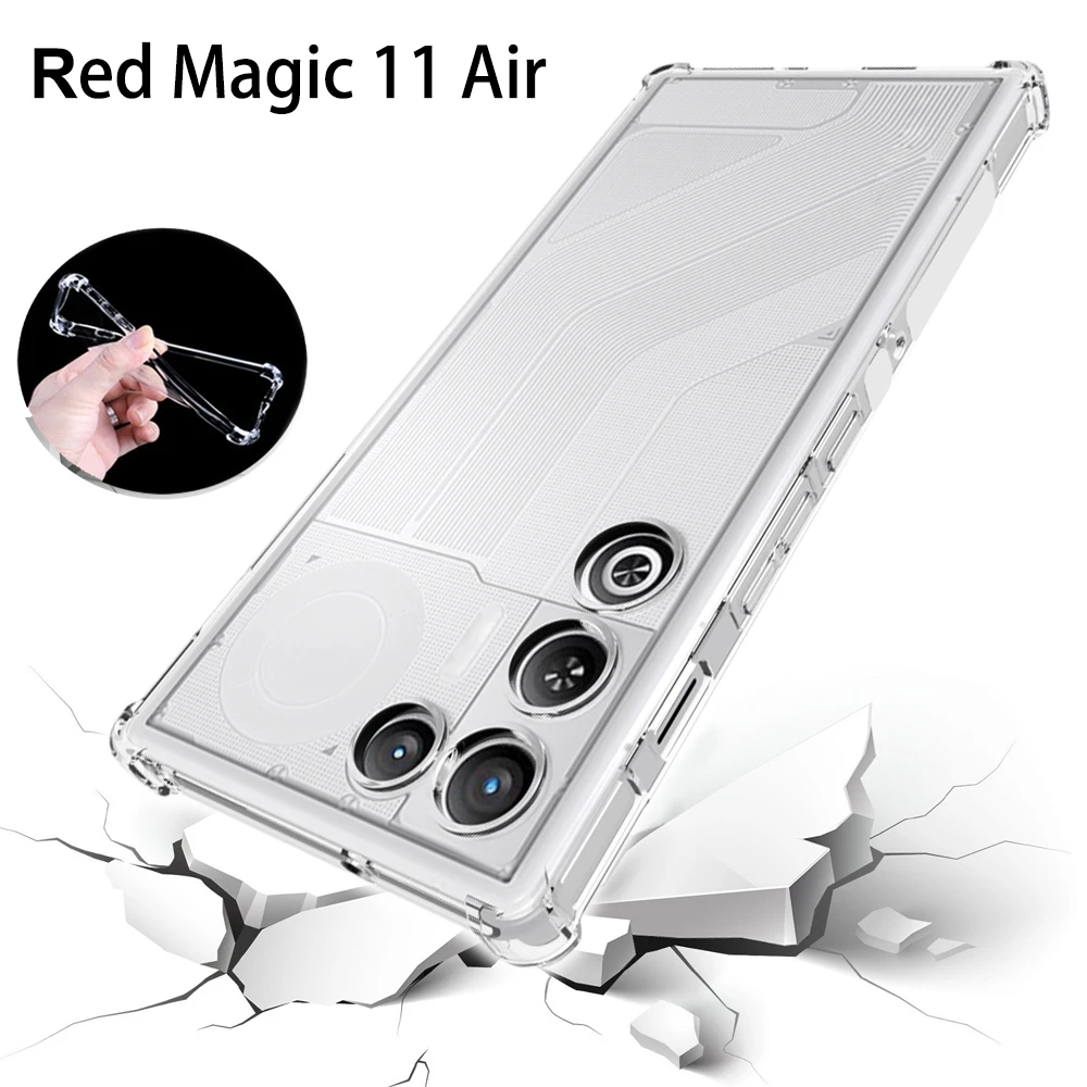 Shockproof Air Cushion Clear Silicone TPU Back Cover Case